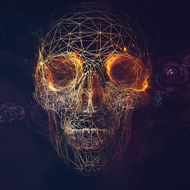 2048x2048 Digital Skull Artwork - artwork iPad Air Wallpaper