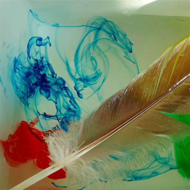 2048x2048 Abstract Feather Ink Art - ink iPad Air Wallpaper