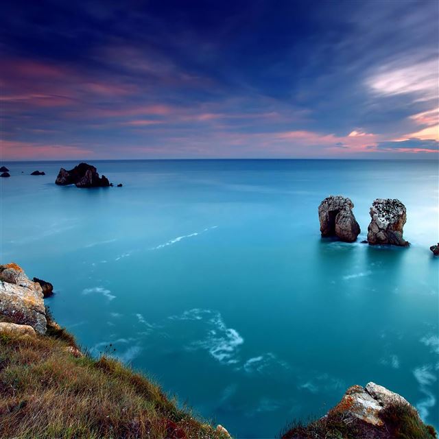 2048x2048 Ocean Blue Sunset - skyscape iPad Air Wallpaper