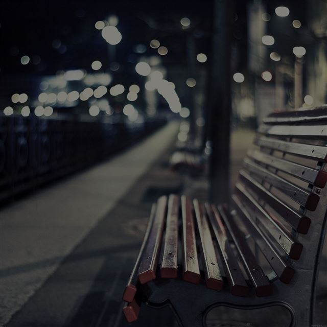 2048x2048 Street Chair Dark Melancholy Night - night iPad Air Wallpaper