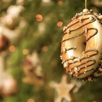 Christmas Donut Ornament iPad wallpaper