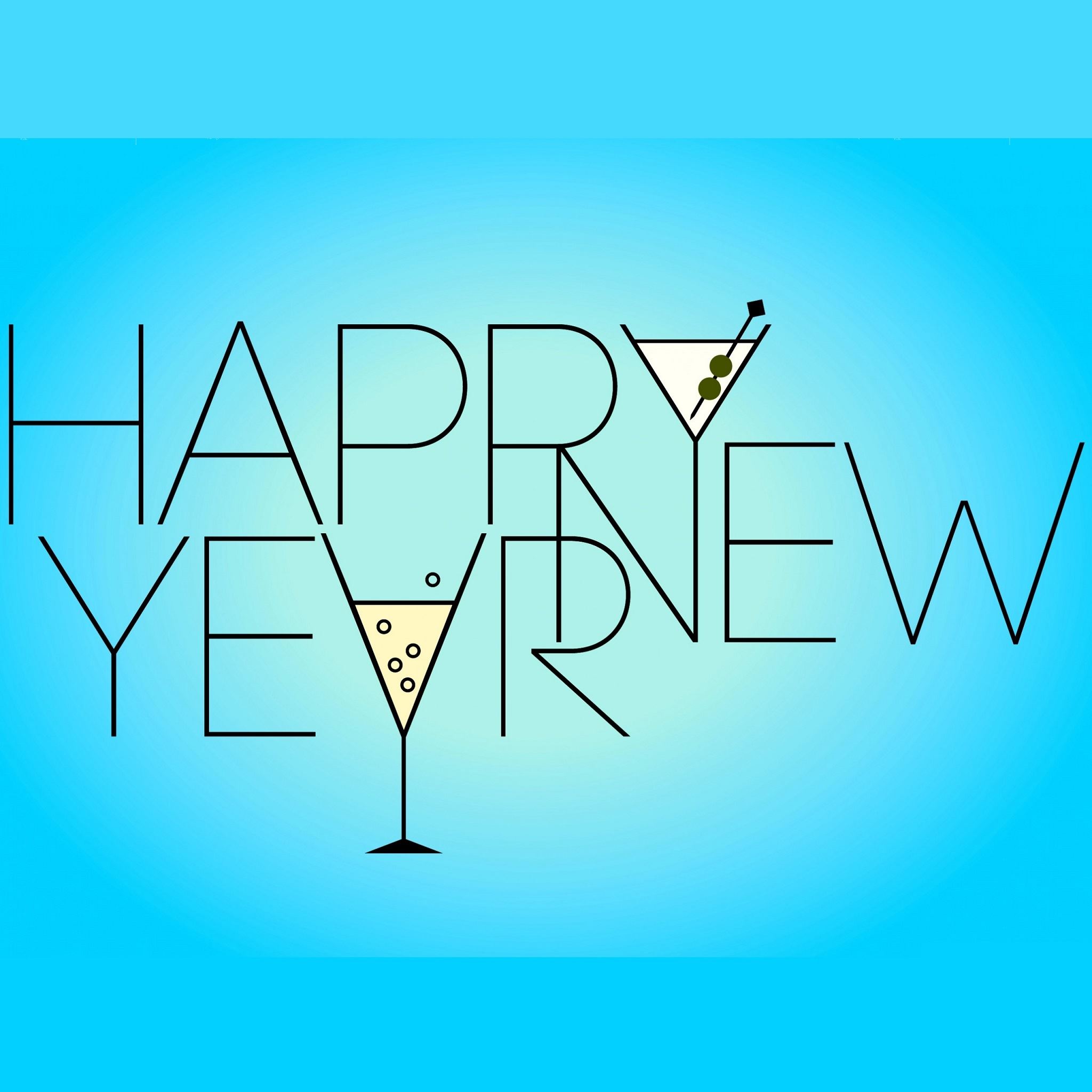 Happy New Year Cocktail iPad Air Wallpapers Free Download