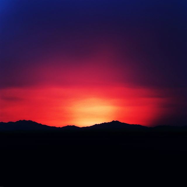 2048x2048 Sunset Lake In Dark Mountain - view iPad Air Wallpaper