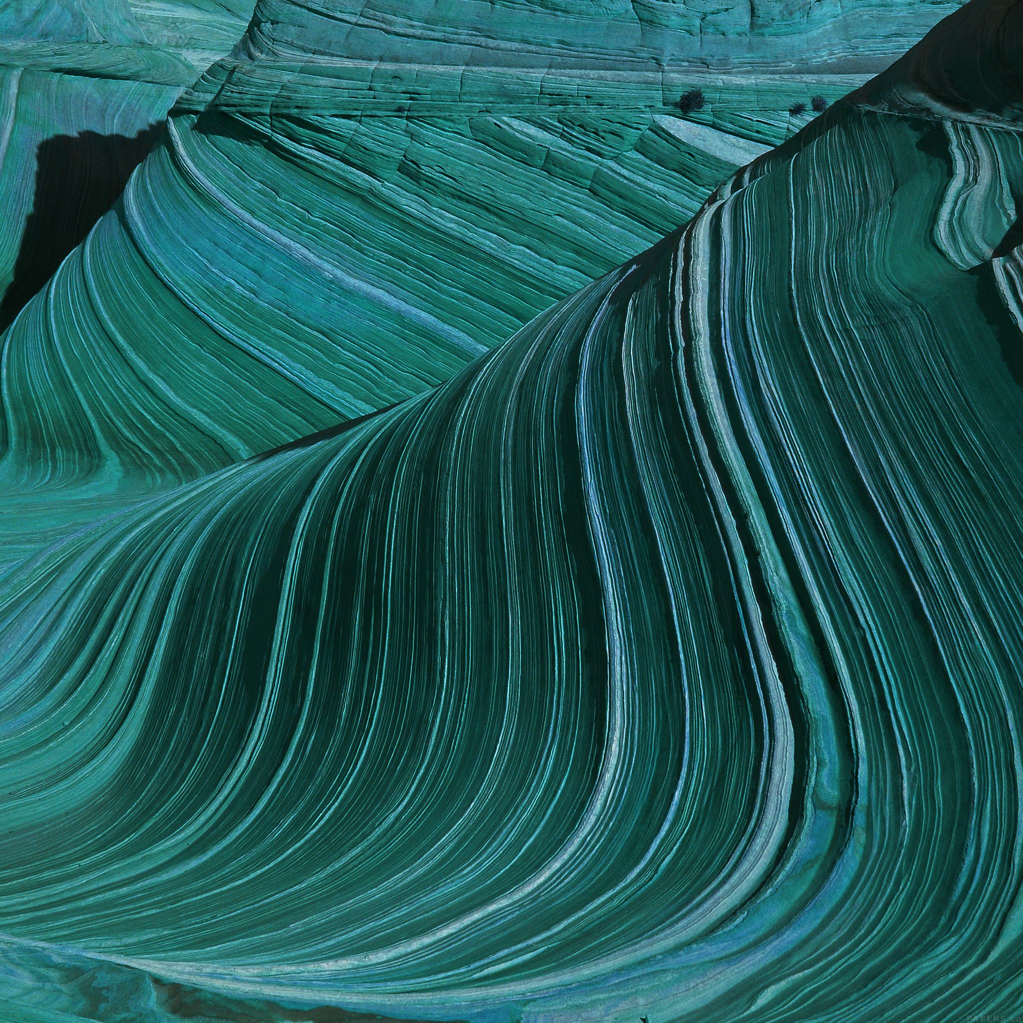 Swirling Patterns Wave Green Mountain Nature iPad Air wallpaper 