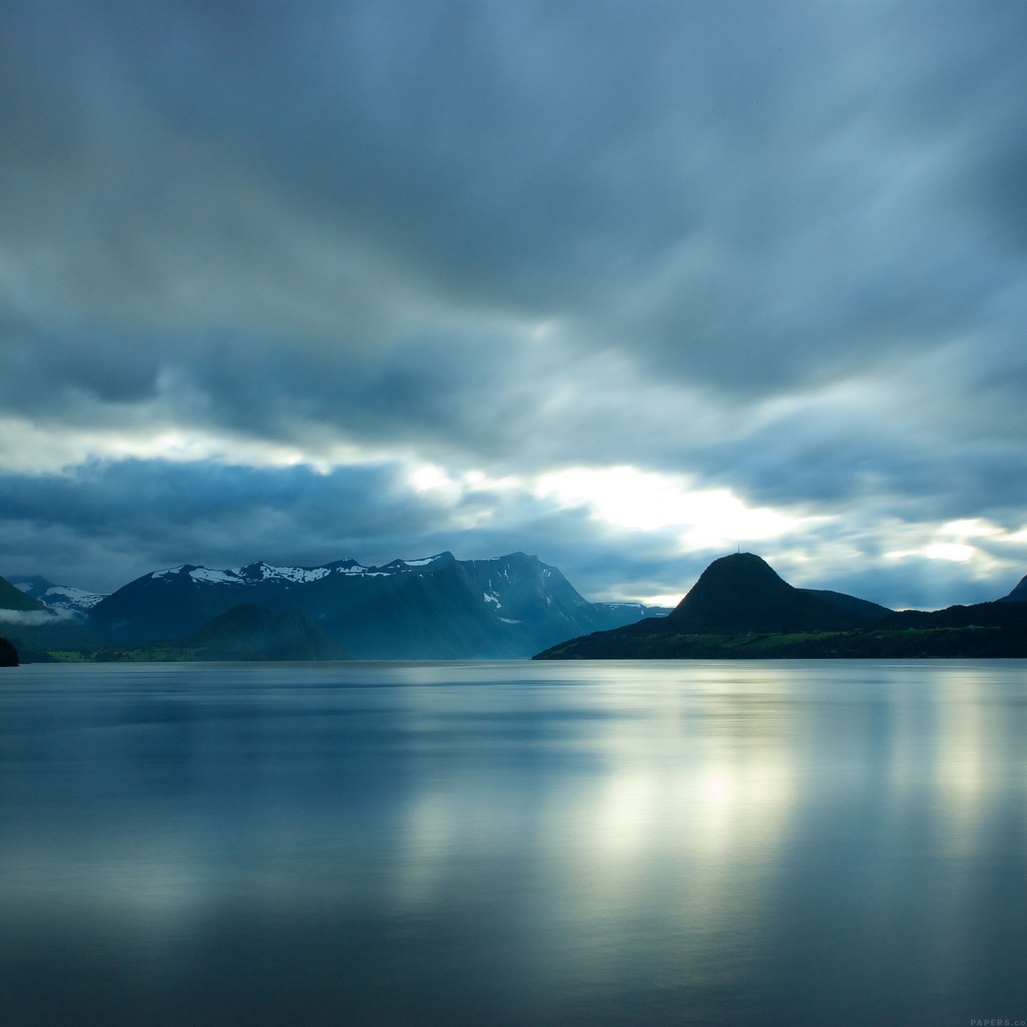 Nature Calm Lake Around Mountains iPad Air wallpaper 