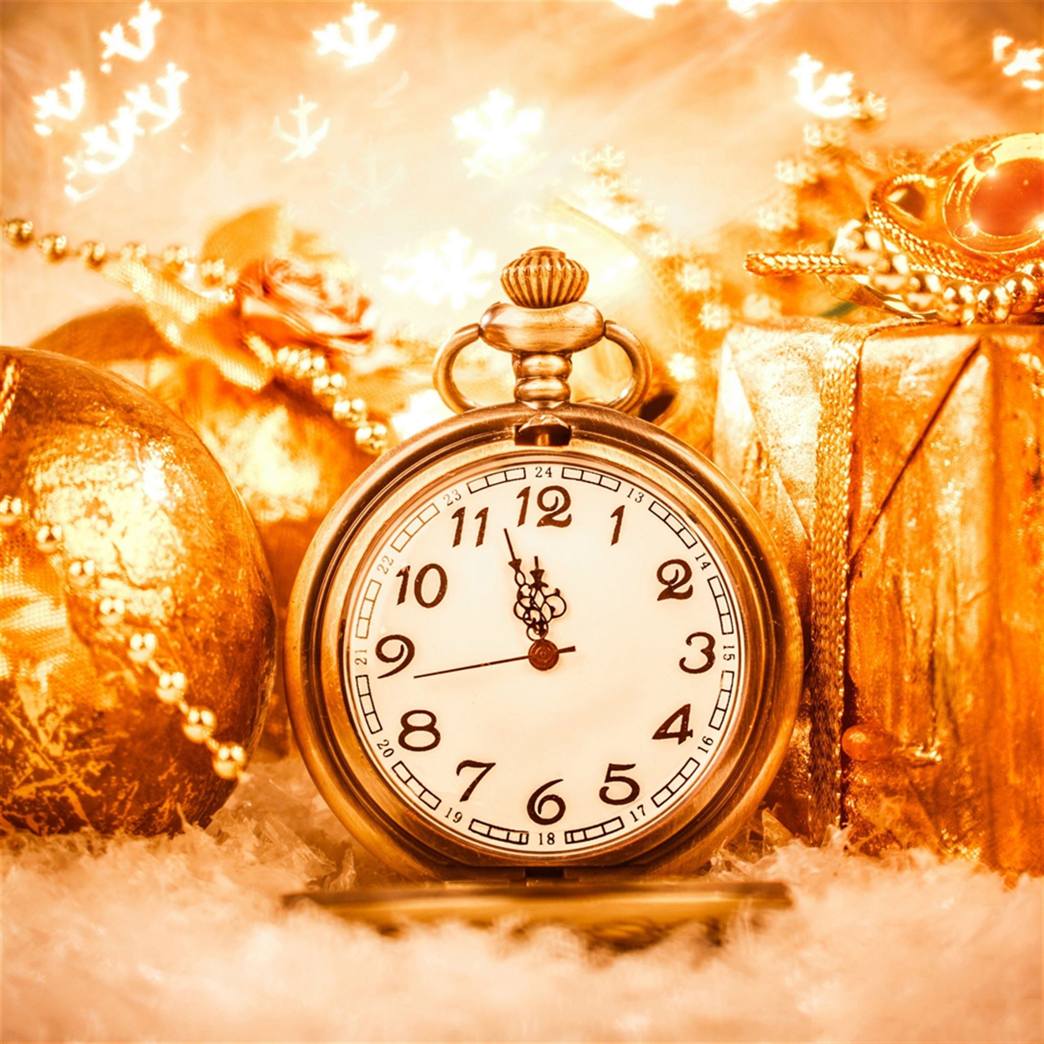 Happy New Year Clock 2015 IPad Air Wallpapers Free Download