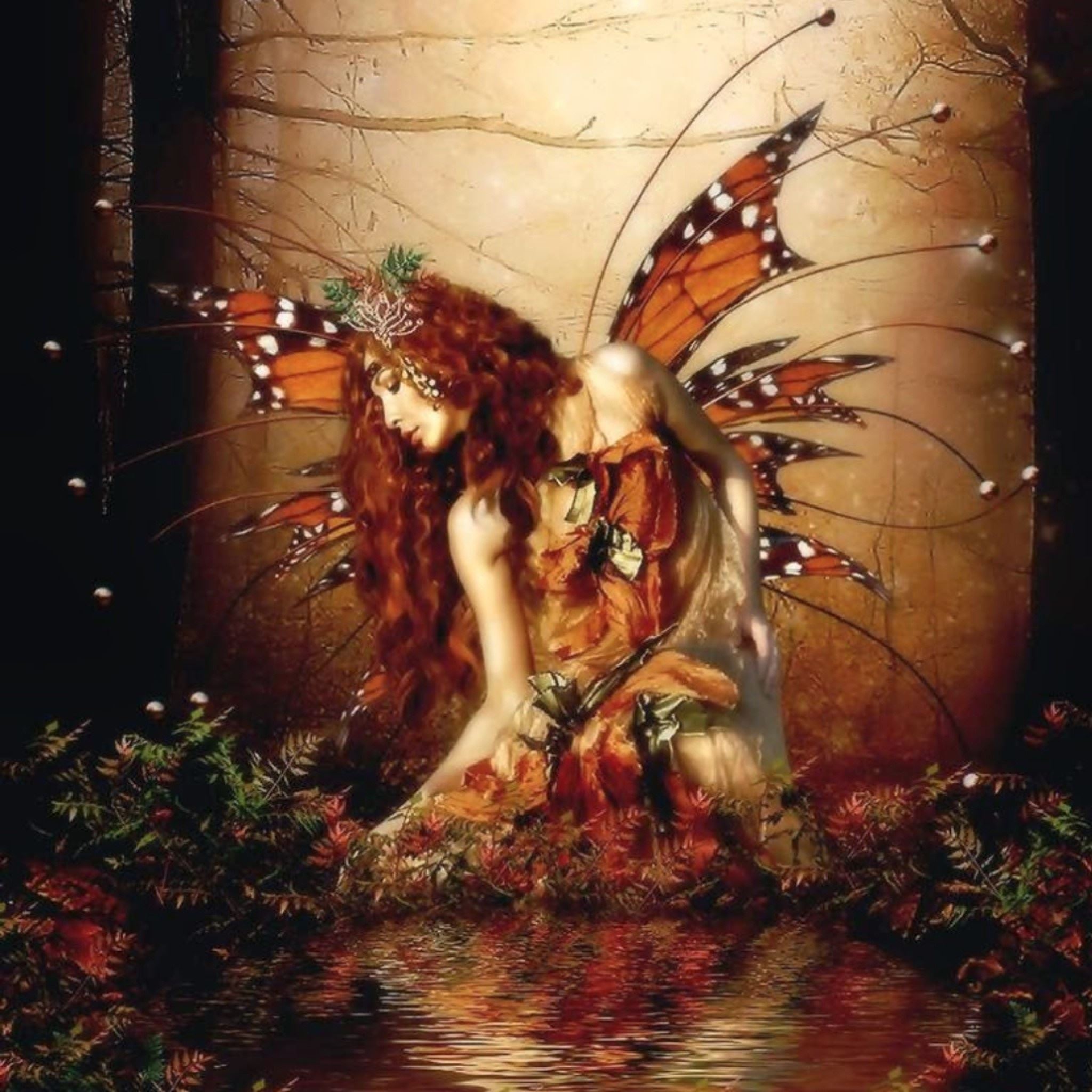 Faerie Butterfly Artwork iPad Air wallpaper 