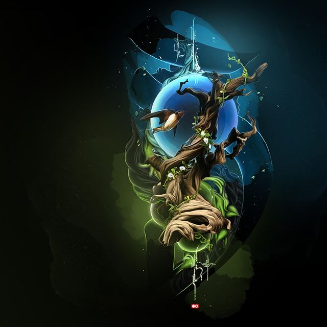 2048x2048 Fantasy Tree Design Art - design iPad Air Wallpaper