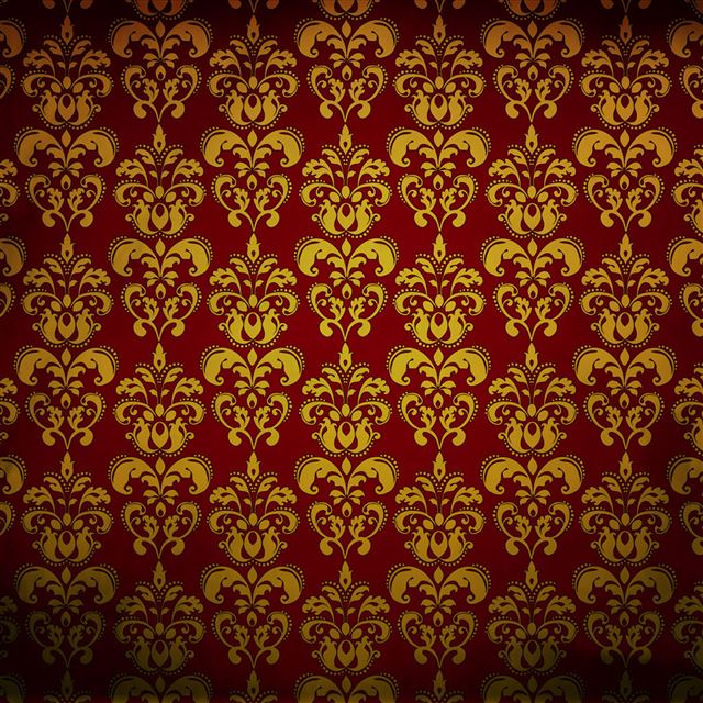 2048x2048 Retro Golden Cozy Flower Pattern - flower iPad Air Wallpaper