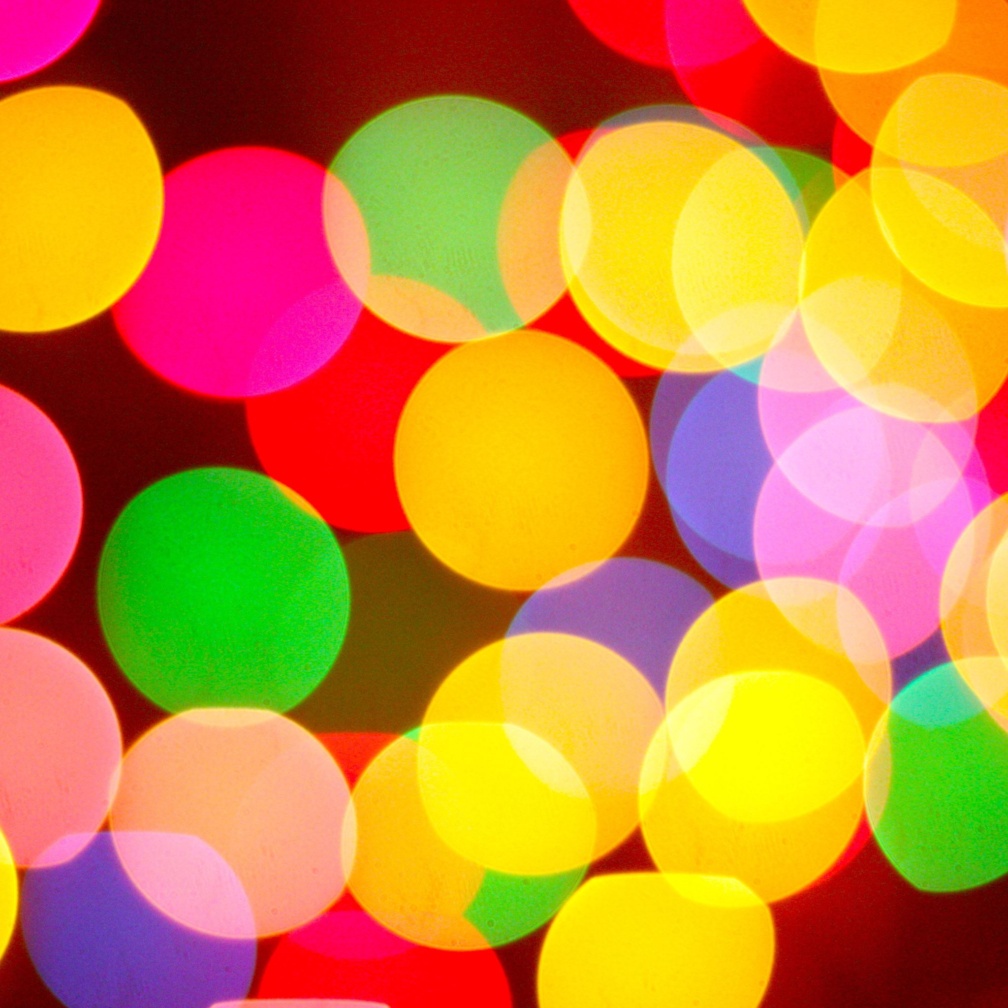 Christmas Colorful Light Bokeh iPad Air wallpaper 