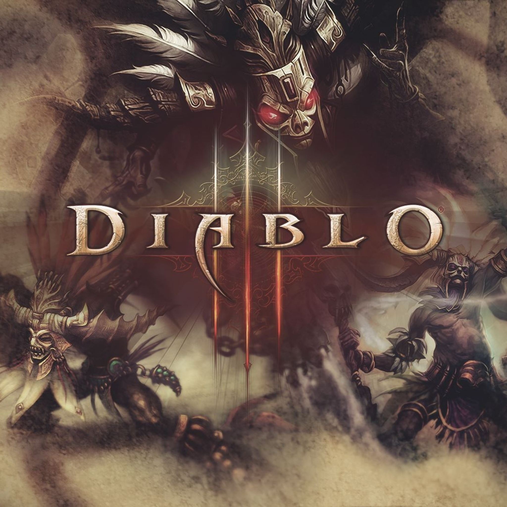 Diablo 3 Artwork Logo iPad Air wallpaper 