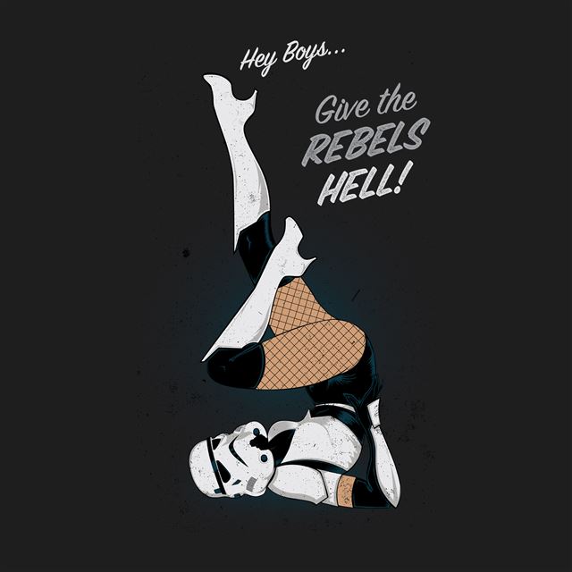2048x2048 Stormtrooper Pin Up Girl Style - drawn iPad Air Wallpaper