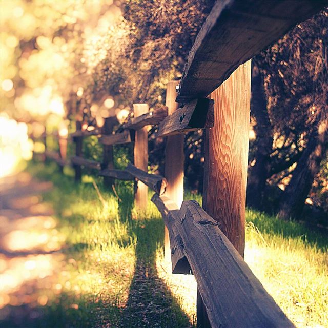 2048x2048 Mountain Fence  Sunny Day - sunshine iPad Air Wallpaper