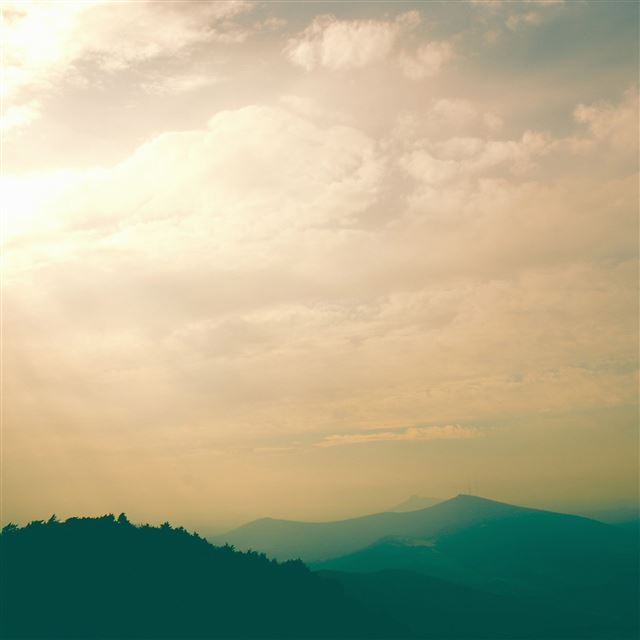 2048x2048 The End Sunrise Sky Cloud Shine Nature - cloud iPad Air Wallpaper