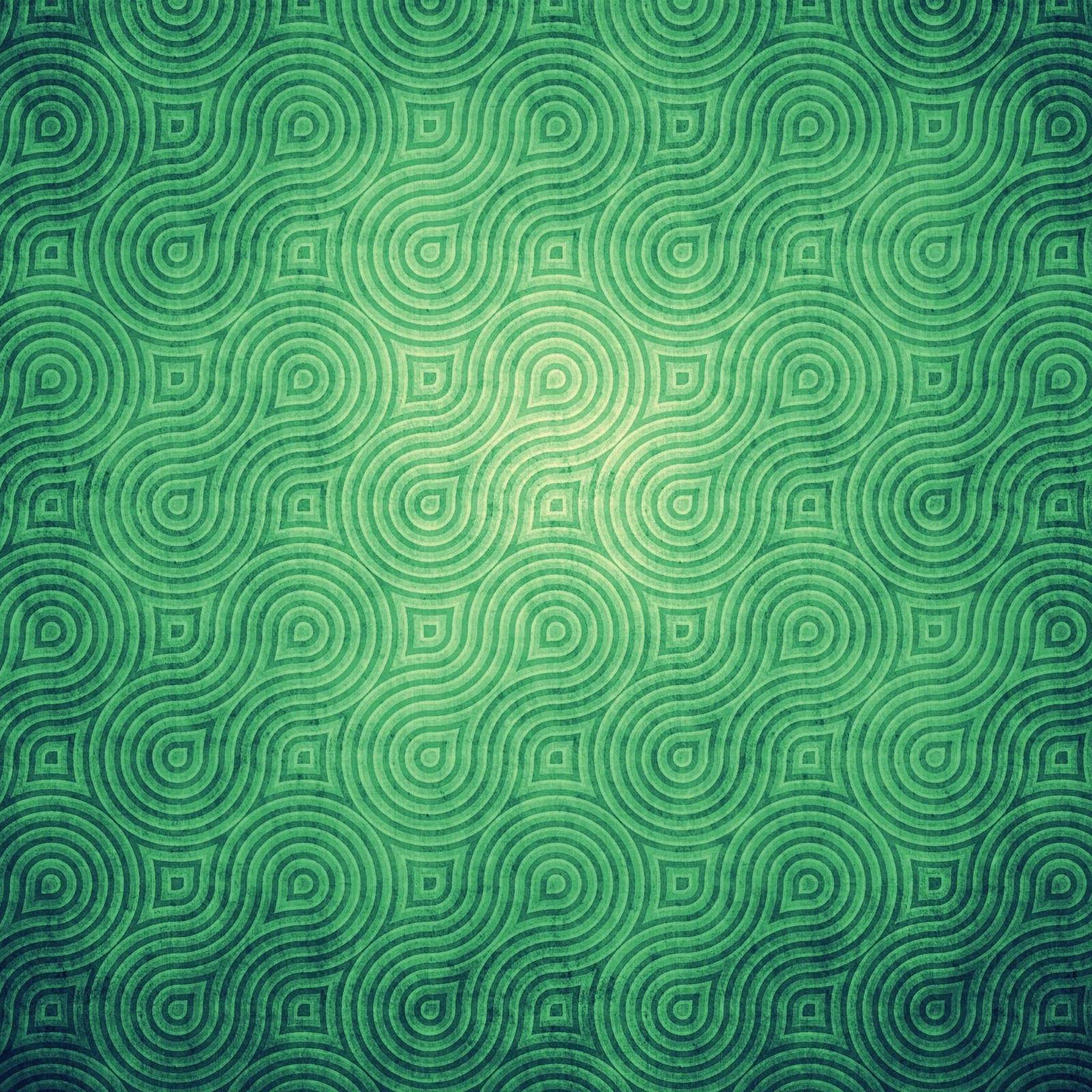 Abstract Green Swirl Vortex Pattern iPad Air wallpaper 