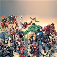 Super Avengers Marvel Comic Drawn Art wallpaper