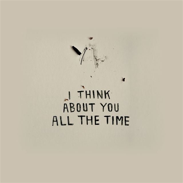 2048x2048 I Think About You Quotes Text Art - drawn iPad Air Wallpaper