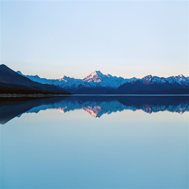 2048x2048 Reflection Lake Blue Mountain Water River Nature - reflection iPad Air Wallpaper
