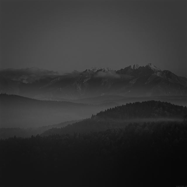 2048x2048 Mountain Peace Dark Sky Nature - view iPad Air Wallpaper