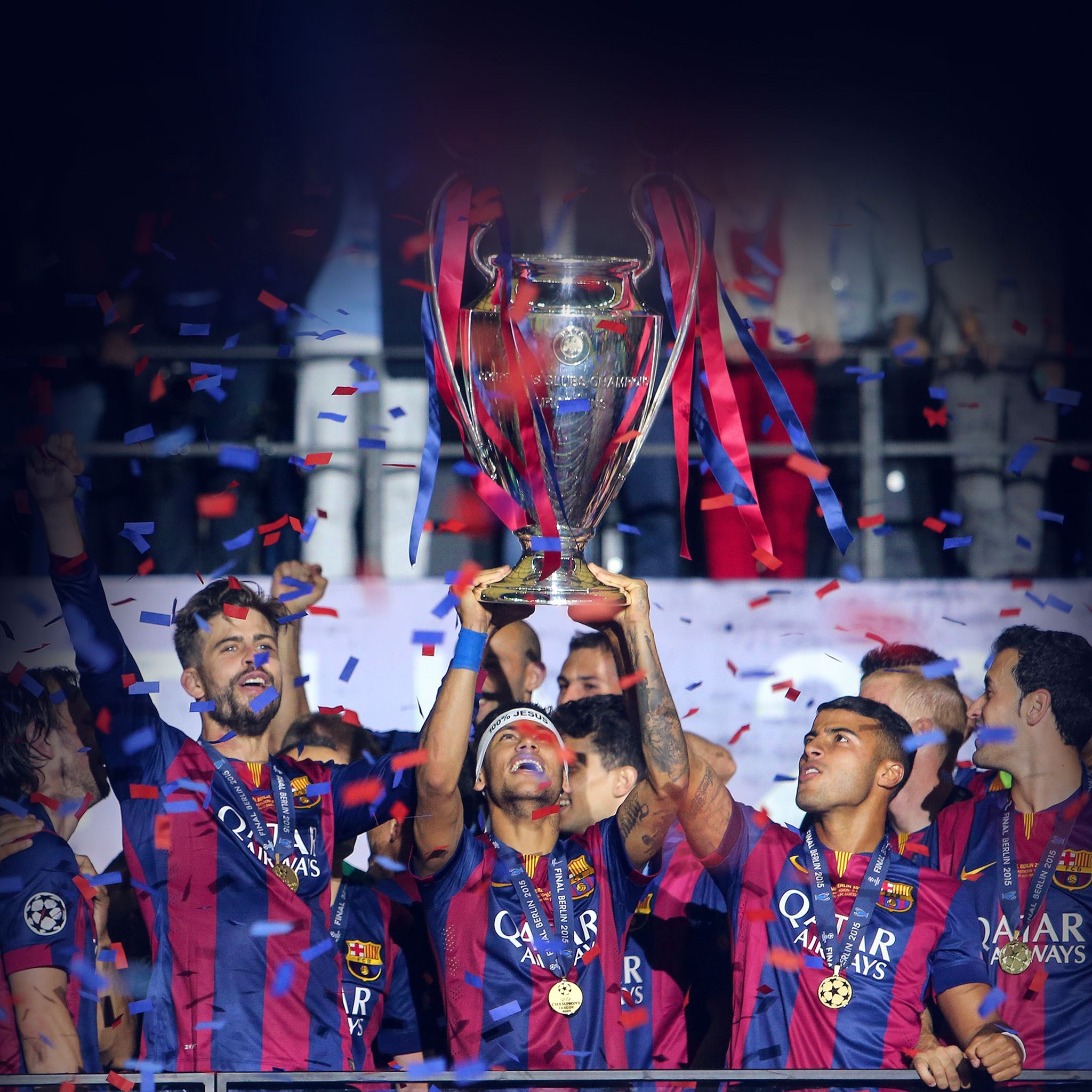 Barcelona FC Champoions Sports Win iPad Air wallpaper 