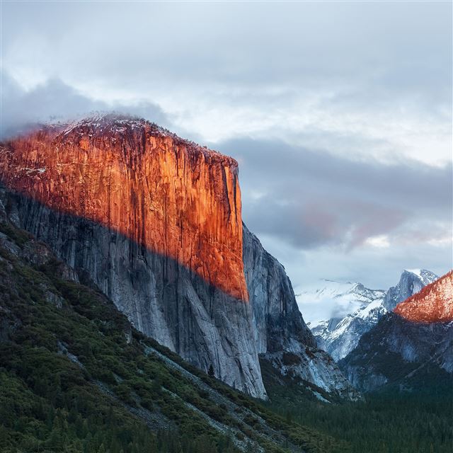 2048x2048 Nature Cloudy Sky Mountains Landscape Scenery - view iPad Air Wallpaper
