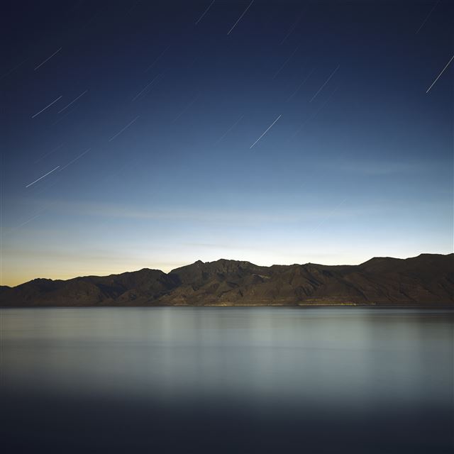 2048x2048 Meteor Across Mountain Lake Skyview -  iPad Air Wallpaper