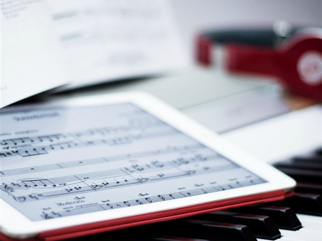 1024x1024 Music In A Slate - bokeh iPad Air Wallpaper