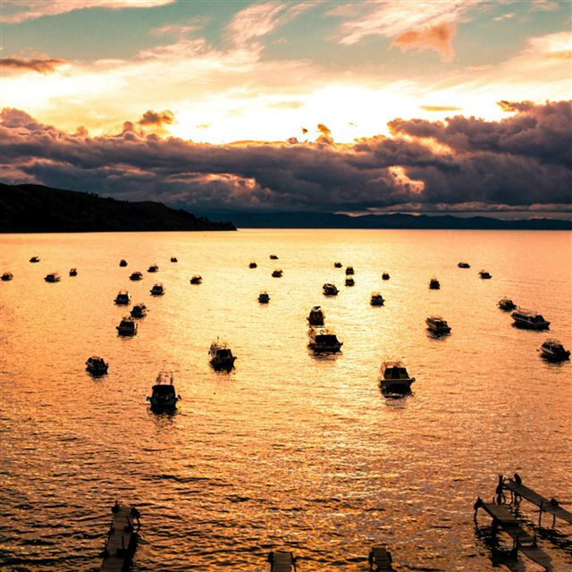 2048x2048 Beautiful Sunset Lake Titicaca - beautiful iPad Air Wallpaper