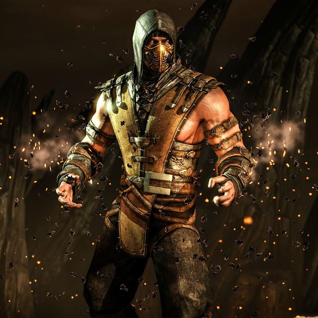 2048x2048 Mortal Komabt X Scorpion -  iPad Air Wallpaper
