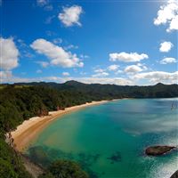 Sunny Bright Broad Ocean Beach Landscape wallpaper