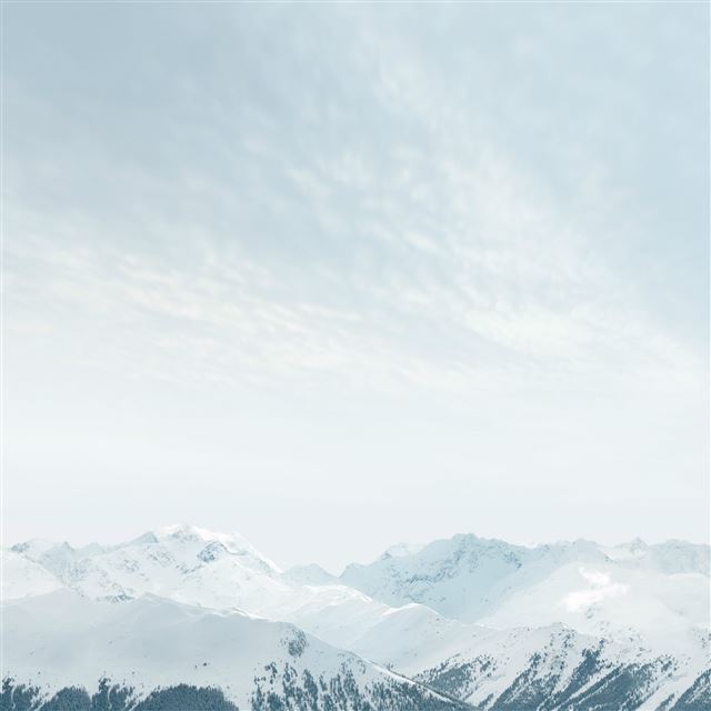 2048x2048 Pure Winter Snowy Mountains Landscape - pure iPad Air Wallpaper