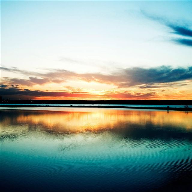 2048x2048 Nature Calm Magnificent Lake Reflection Landscape - shadow iPad Air Wallpaper