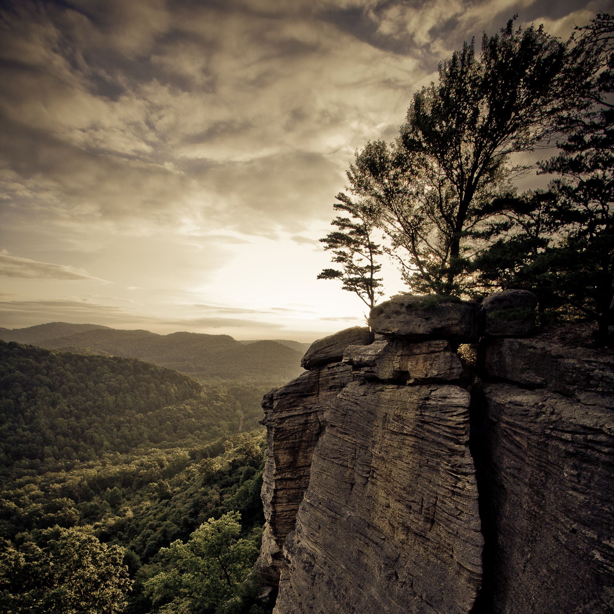 Nature Mountain Cliff Landscape iPad Air wallpaper 