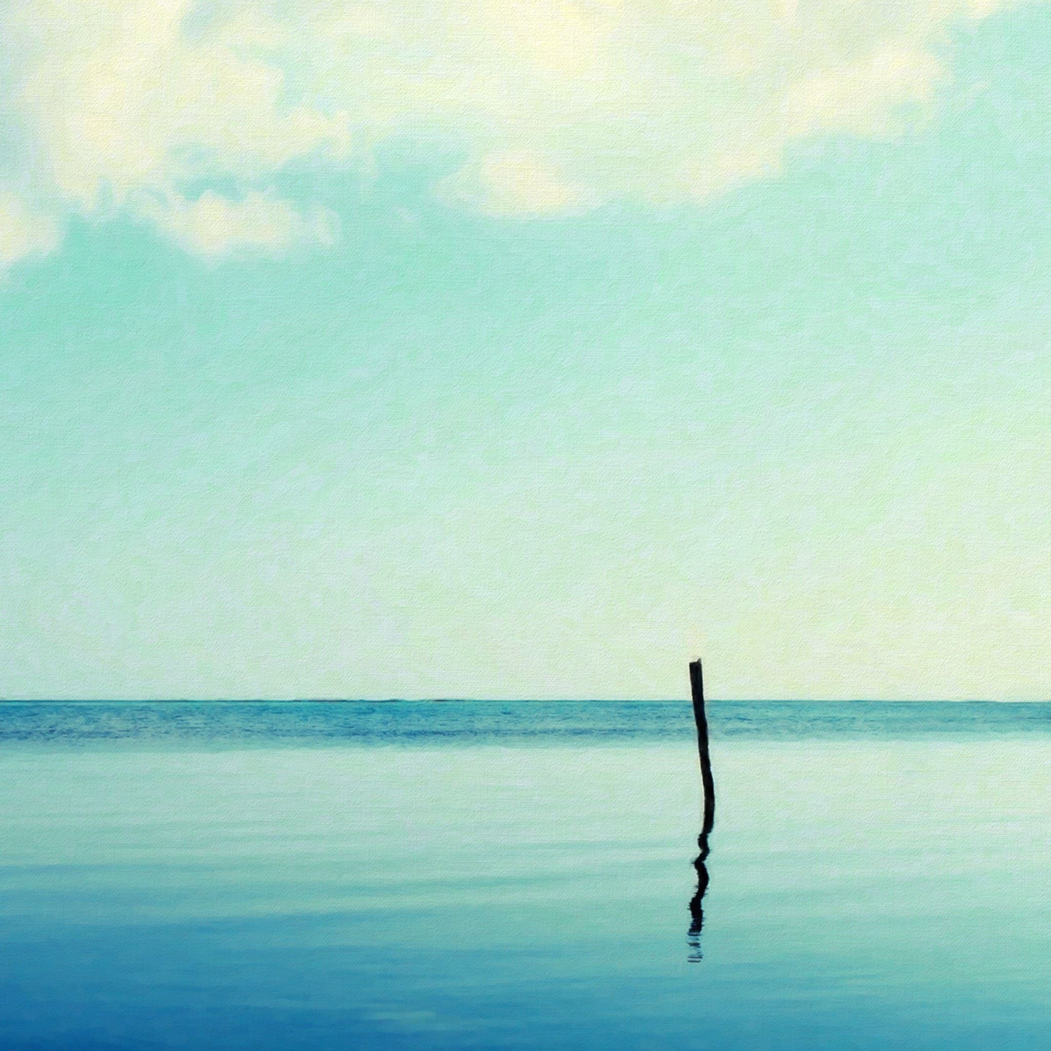 Nature Calm Peaceful Ocean Sea Skyline Scenery iPad Air wallpaper 
