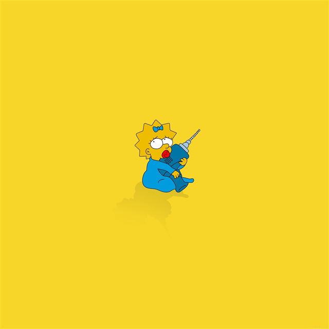 2048x2048 Simpsons Maggie Cute Illust Cartoon Art -  iPad Air Wallpaper