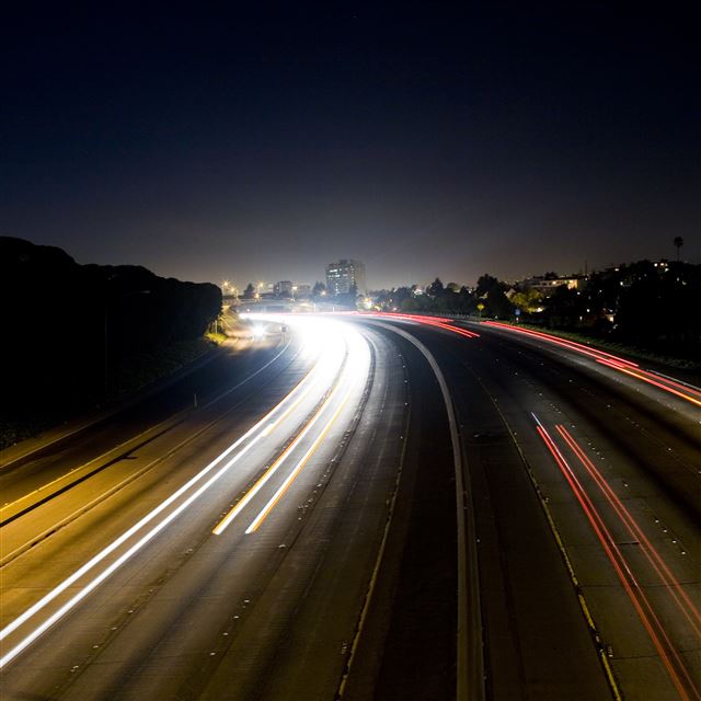 2048x2048 The Blinker Traffic Road Night - night iPad Air Wallpaper