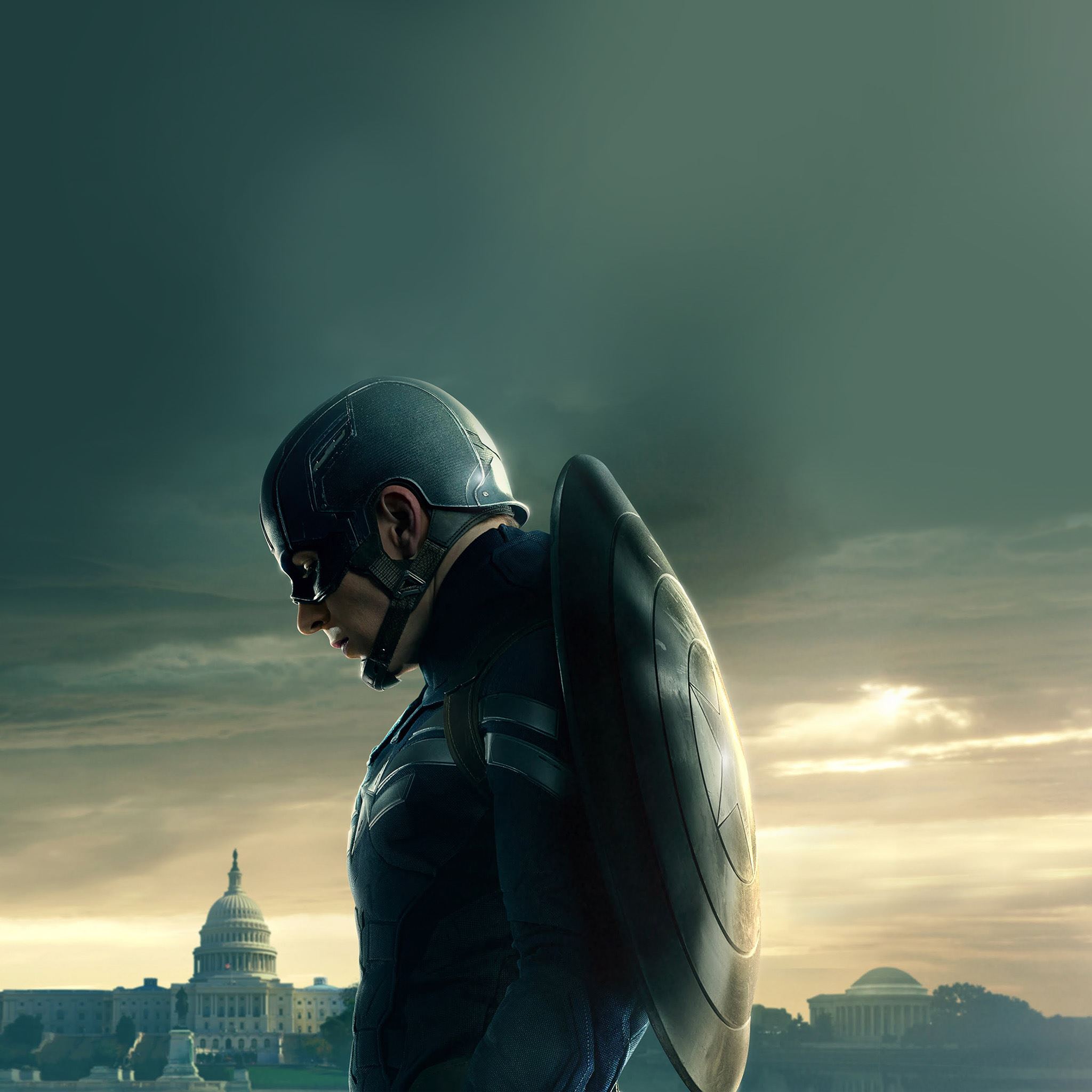 Captain America Sad Hero Film Marvel iPad Air wallpaper 