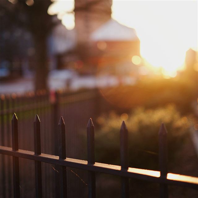 2048x2048 Morning Sunshine City House Garden - city iPad Air Wallpaper