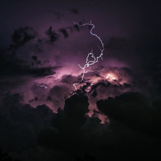 2048x2048 Dark Thunder Clouds Skyscape - clouds iPad Air Wallpaper