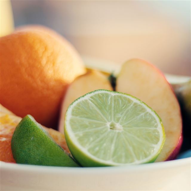 2048x2048 Bowl Fruit Lemon Bokeh -  iPad Wallpaper
