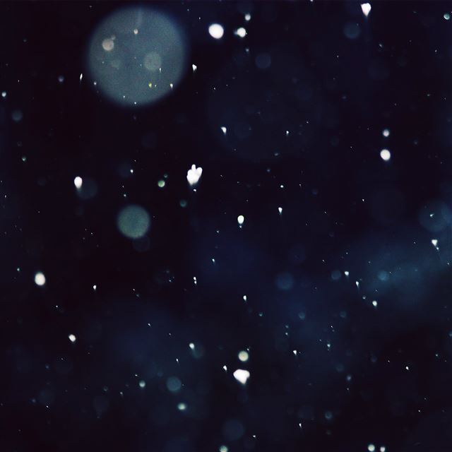 2048x2048 Snow Falling Dark Nature Pattern - sky view iPad Air Wallpaper