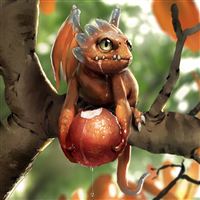 Cute Hungry Gragon wallpaper