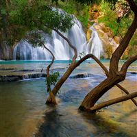 Blue Lagoon Waterfall wallpaper