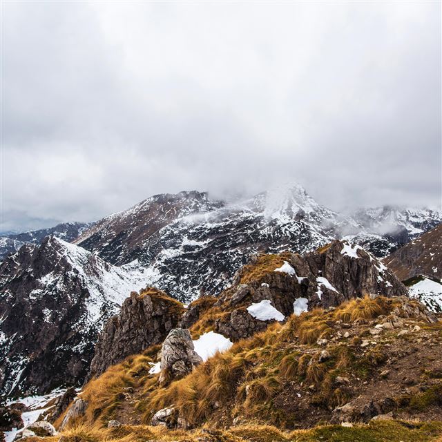 2048x2048 Nature Snowy Mountains - snowy iPad Air Wallpaper