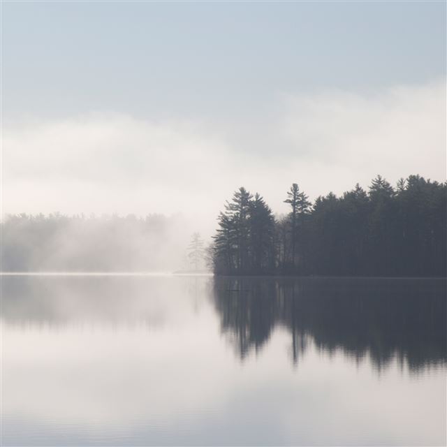 2048x2048 Browning Calming Lake Landscape - shadow iPad Air Wallpaper