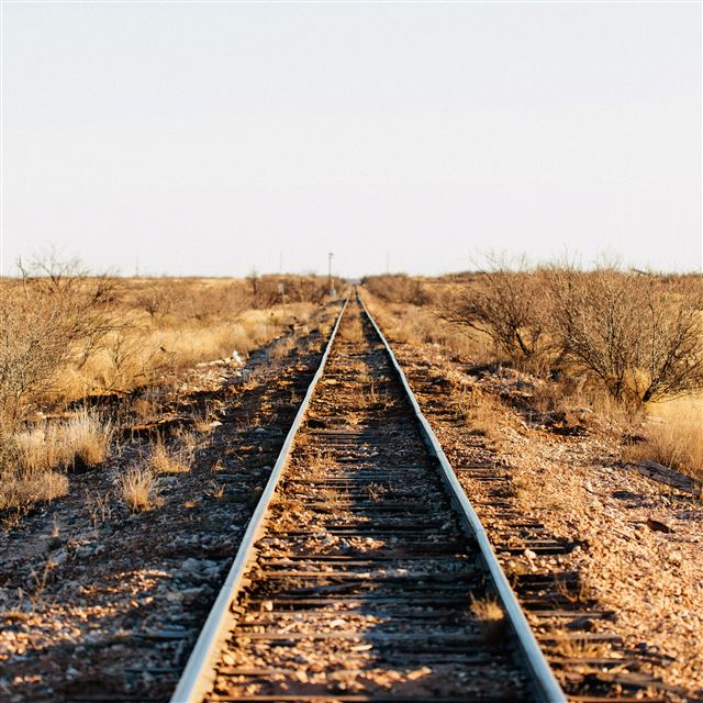 2048x2048 Wither Nature Old Abandoned Train Track - old iPad Air Wallpaper