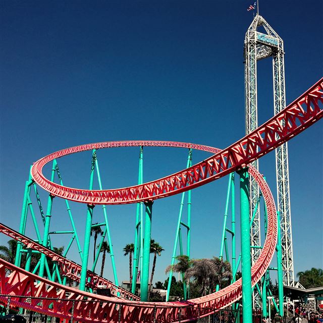 2048x2048 Nature City Facility Roller Coaster - architecture iPad Air Wallpaper