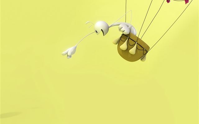 2048x2048 3D Balloon Ride Funny Cp Cartoon Funny Design - design iPad Air Wallpaper