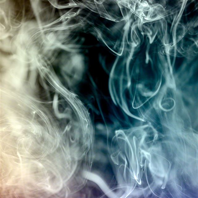2048x2048 Blue Orange Smoke Abstract - silky iPad Air Wallpaper