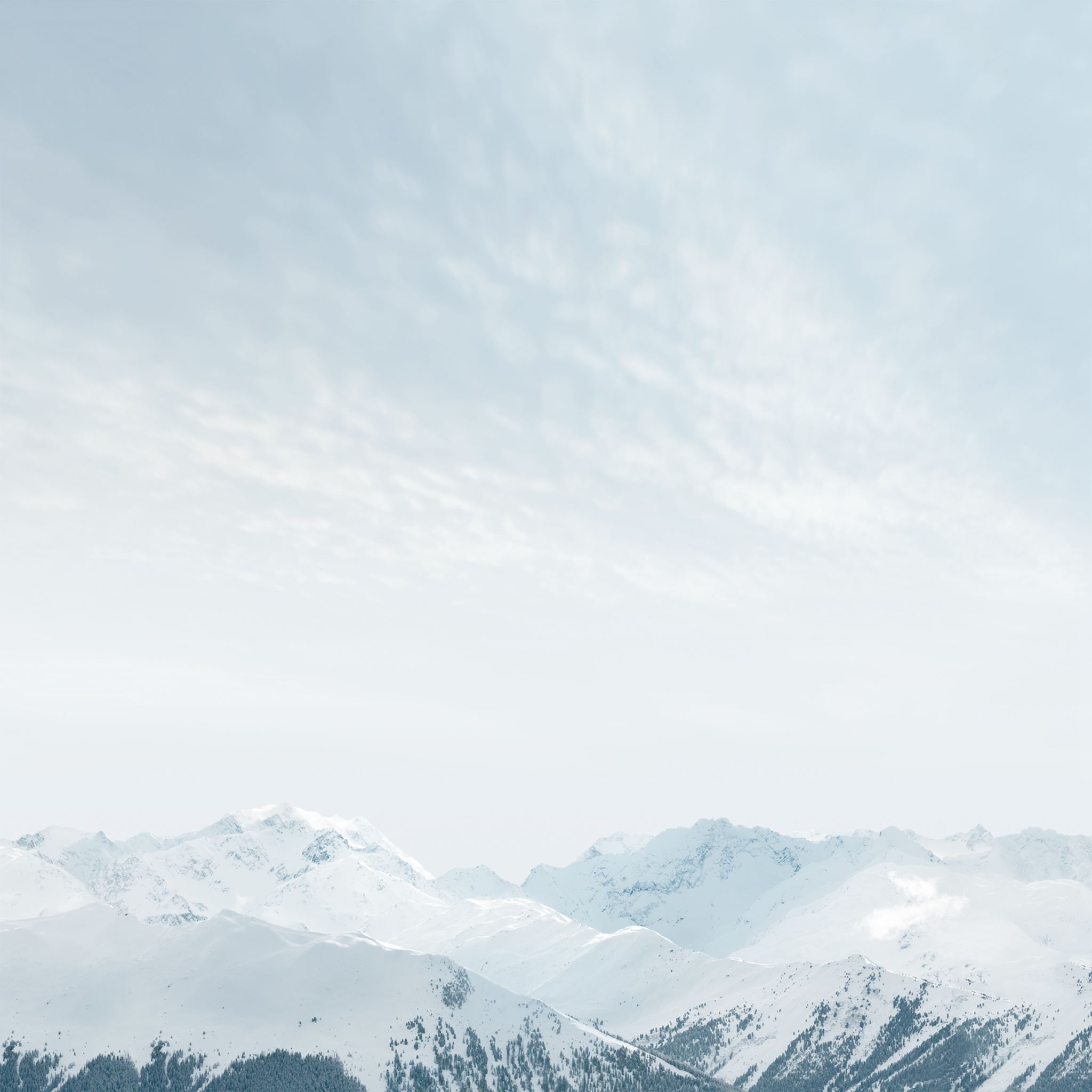 Nature Pure Snowy Mountains Landscape iPad Air wallpaper 